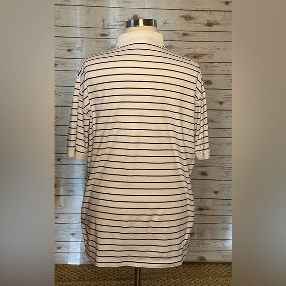 Polo Ralph Lauren classic white/blue striped cotton polo shirt Size XL-Tall - Picture 7 of 8